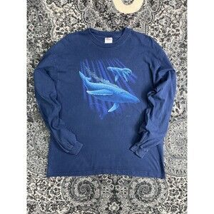 VTG 90’s Human-i-Tees Humpback Whale Long Sleeve T-Shirt Size 2XL
